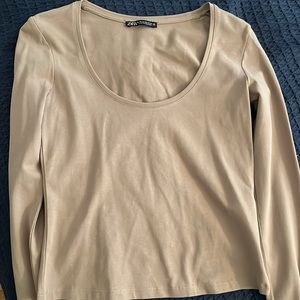Zara scoop neck top